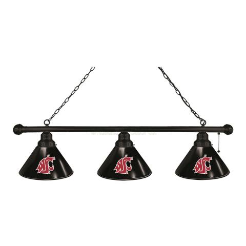 Washington State Cougars 3 Shade Black Billiard Light