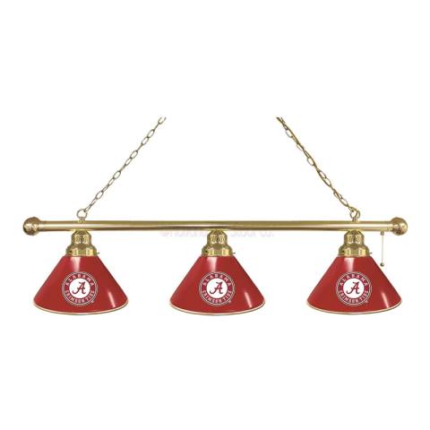 Alabama Crimson Tide 3 Shade Brass Billiard Light