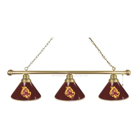 Arizona State Sun Devils 3 Shade Brass Billiard Light