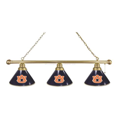 Auburn Tigers 3 Shade Brass Billiard Light