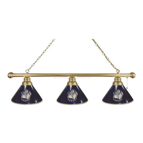 Georgetown Hoyas 3 Shade Brass Billiard Light