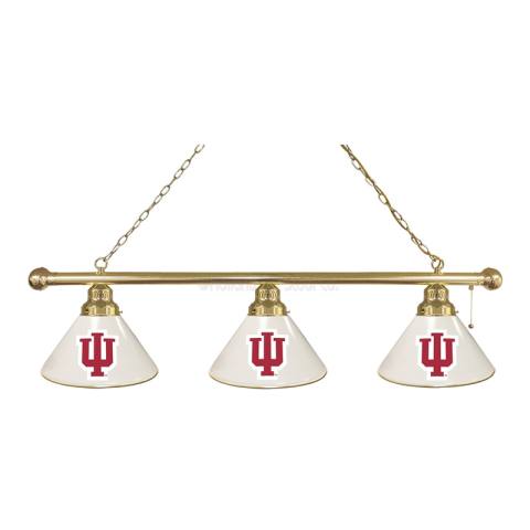 Indiana Hoosiers 3 Shade Brass Billiard Light