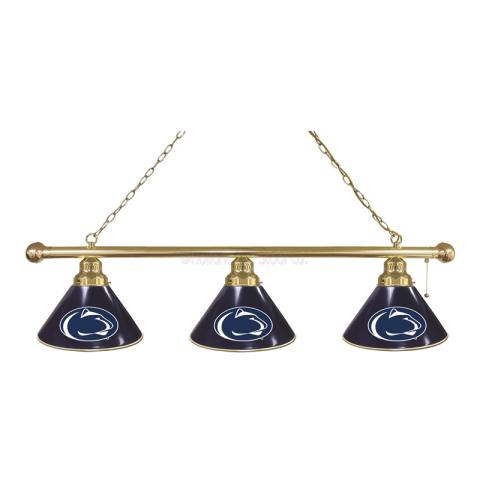 Penn State Nittany Lions 3 Shade Brass Billiard Light