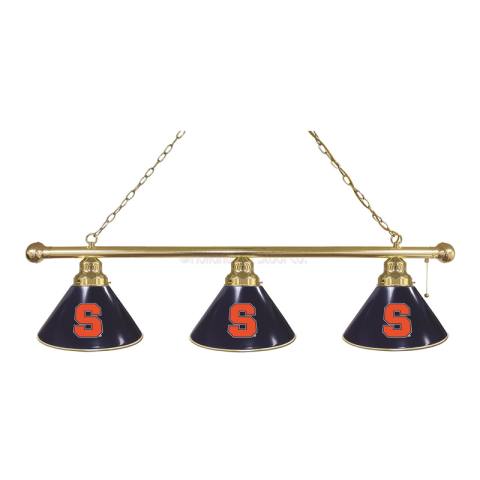 Syracuse Orange 3 Shade Brass Billiard Light