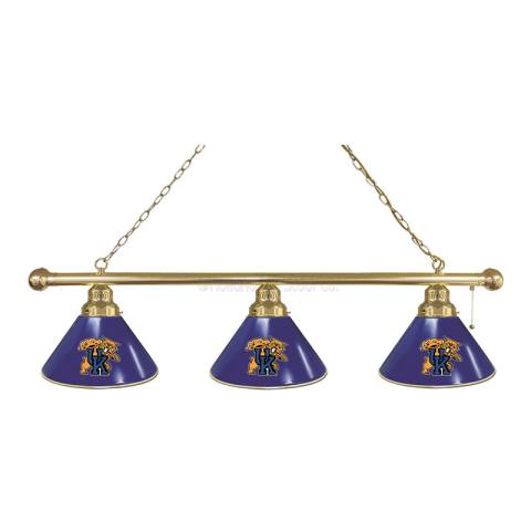 Kentucky Wildcats 3 Shade Cat Brass Billiard Light