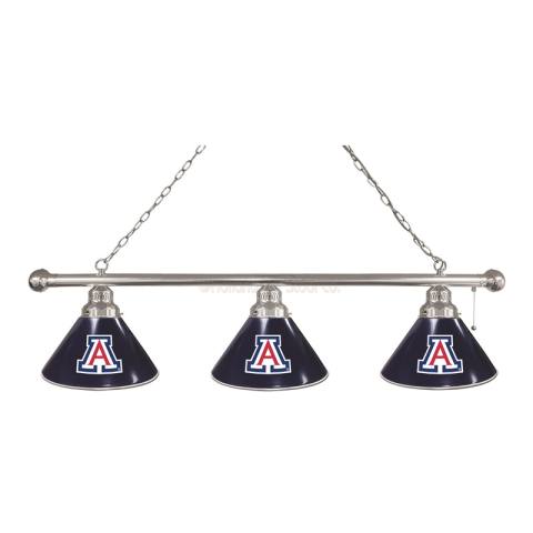 Arizona Wildcats 3 Shade Chrome Billiard Light