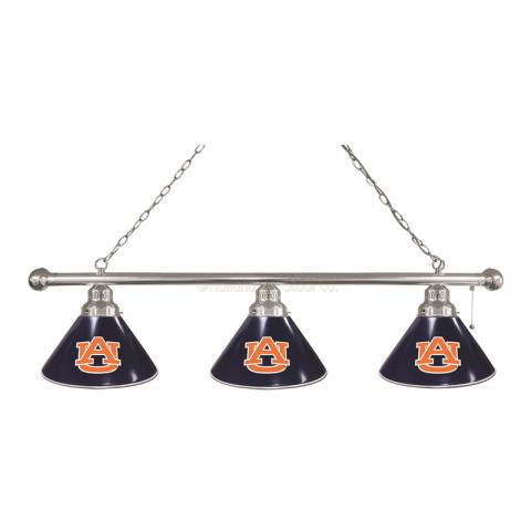 Auburn Tigers 3 Shade Chrome Billiard Light