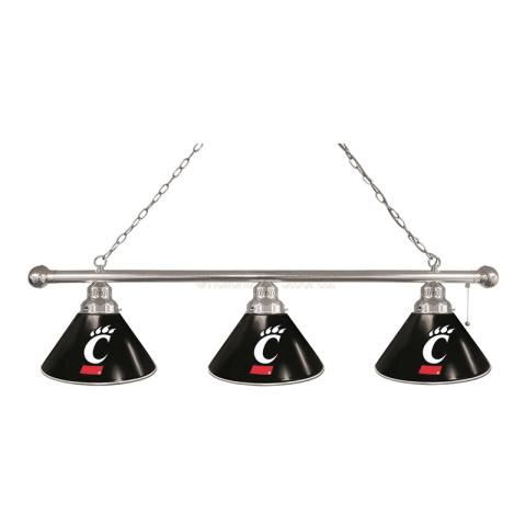 Cincinnati Bearcats 3 Shade Chrome Billiard Light