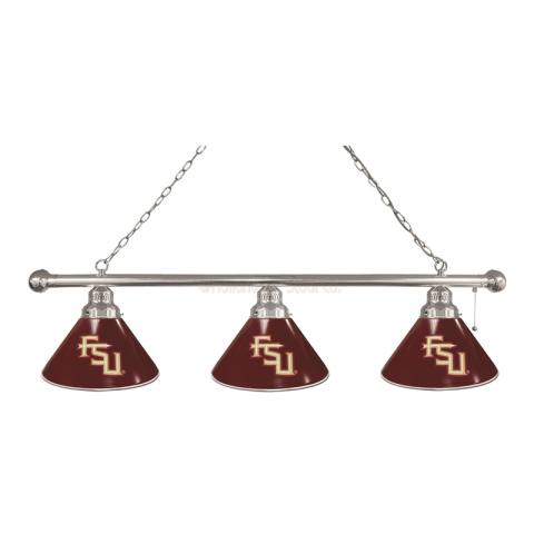 Florida State Seminoles 3 Shade Script Chrome Billiard Light