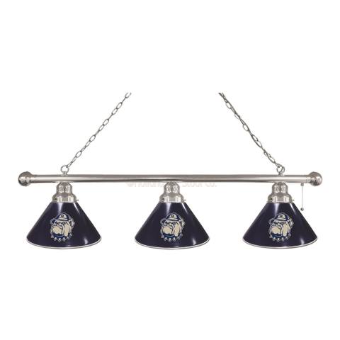 Georgetown Hoyas 3 Shade Chrome Billiard Light