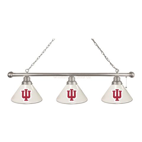 Indiana Hoosiers 3 Shade Chrome Billiard Light