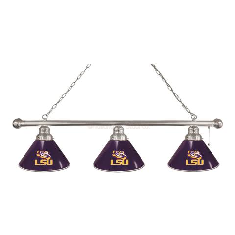 LSU Tigers 3 Shade Chrome Billiard Light