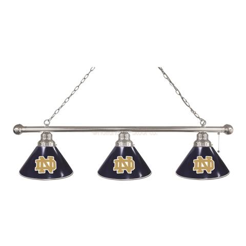 Notre Dame Fighting Irish 3 Shade Chrome Billiard Light