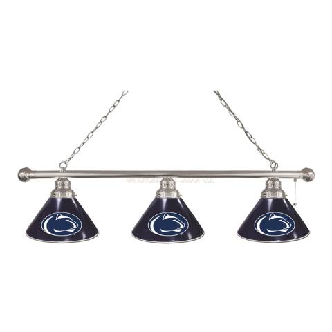 Penn State Nittany Lions 3 Shade Chrome Billiard Light