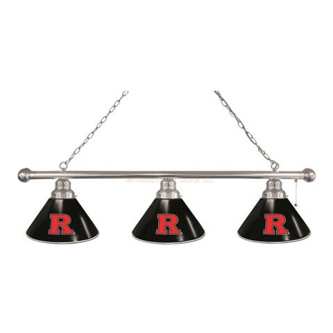 Rutgers Scarlet Knights 3 Shade Chrome Billiard Light