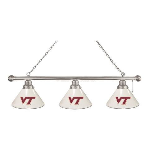 Virginia Tech Hokies 3 Shade Chrome Billiard Light