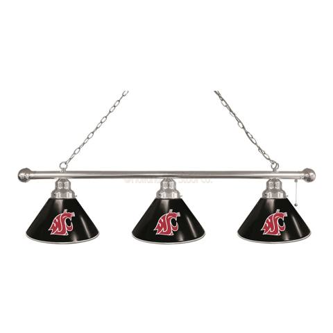 Washington State Cougars 3 Shade Chrome Billiard Light