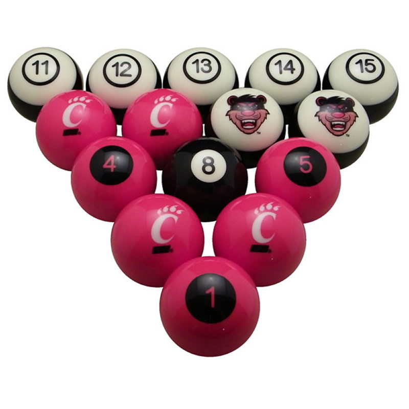 Cincinnati Bearcats Pool Ball Set