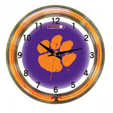 Clemson Tigers 18 Inch Neon Clock