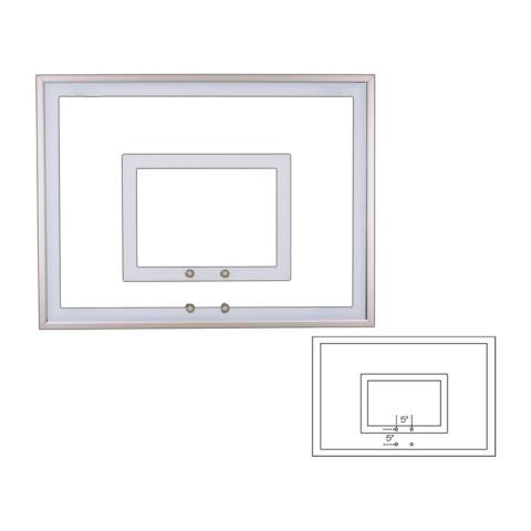 First Team FT225 54 Inch Glass Backboard