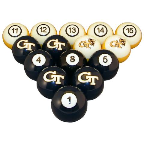 Georgia Tech Yellow Jackets Pool Ball Set