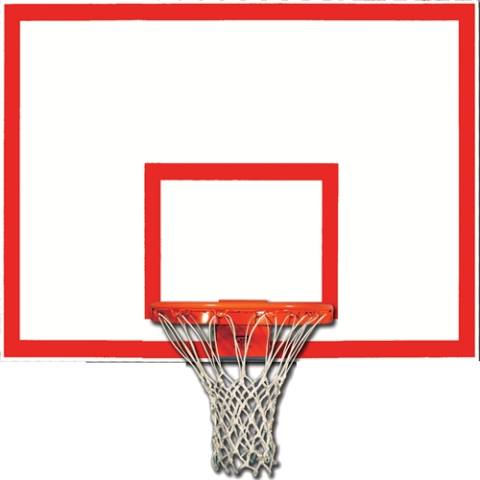 Gared 42" x 60" Steel Rectangular Backboard with Target and Border