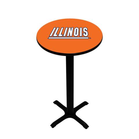 Illinois Fighting Illini Black Pub Table