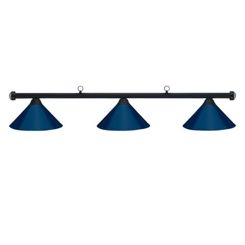 HJ Scott Matte Black Billiard Light - Blue Shade