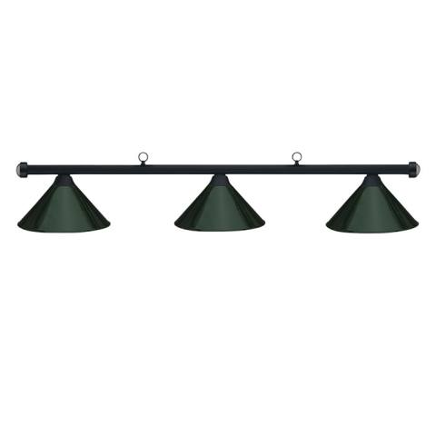 HJ Scott Matte Black Billiard Light - Green Shade