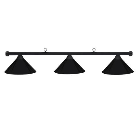 HJ Scott Matte Black Billiard Light - Black Shade