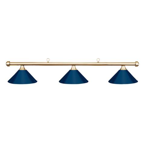 HJ Scott Brass Billiard Light - Blue Shade