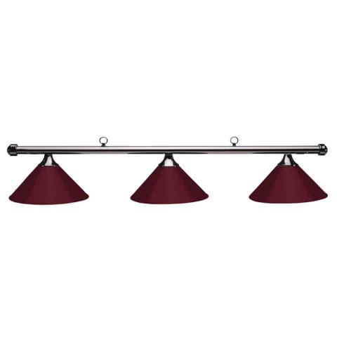 HJ Scott Gunmetal Billiard Light - Burgandy Shade