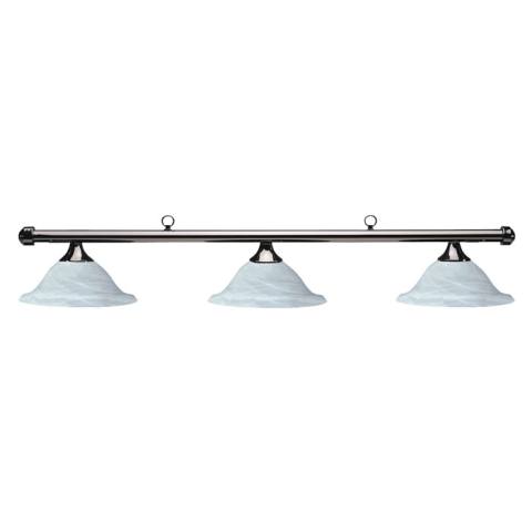 HJ Scott Gunmetal Billiard Light - Alabaster Glazed Glass Shade