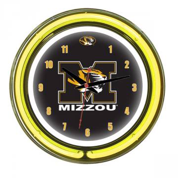 Missouri Tigers 14 Inch Neon Clock