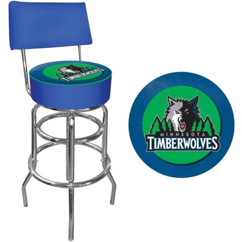 Minnesota Timberwolves Bar Stool with Back