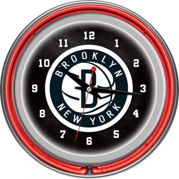 Brooklyn Nets Neon Clock