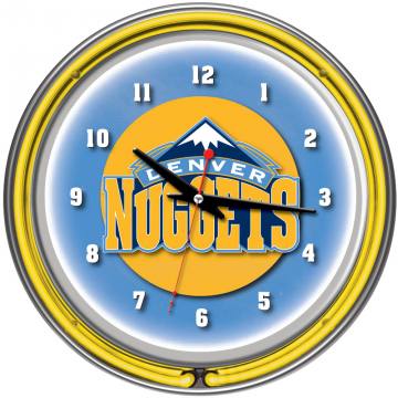 Denver Nuggets Neon Clock