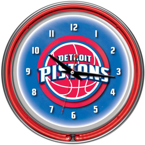 Detroit Pistons Neon Clock