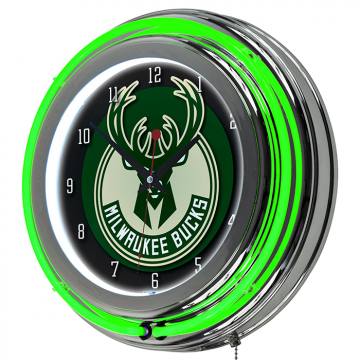 Milwaukee Bucks Neon Clock