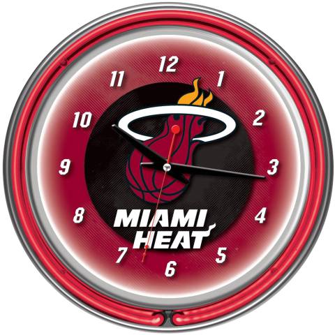 Miami Heat Neon Clock