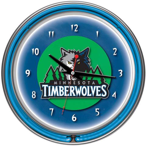 Minnesota Timberwolves Neon Clock