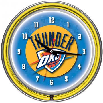 Oklahoma City Thunder Neon Clock