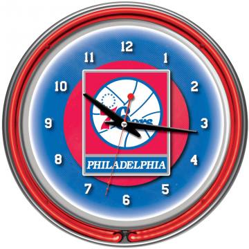 Philadelphia 76ers Neon Clock