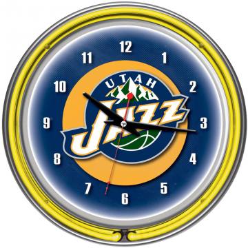 Utah Jazz Neon Clock