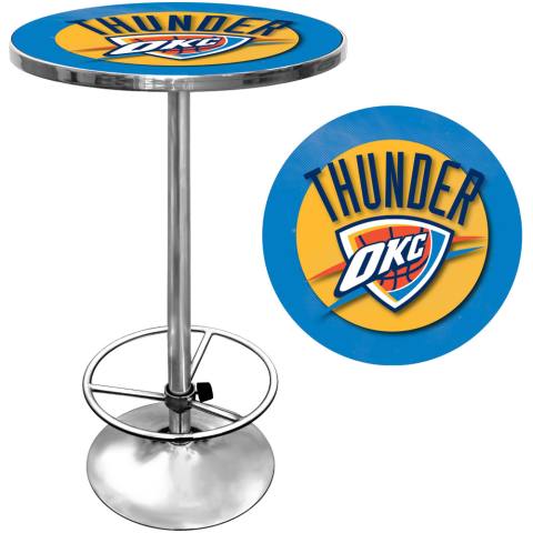 Oklahoma City Thunder Chrome Pub Table