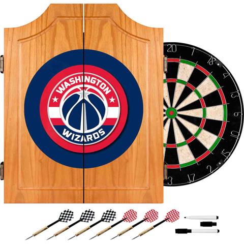 Washington Wizards NBA Wood Dart Cabinet