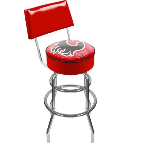 Calgary Flames Bar Stool with Back