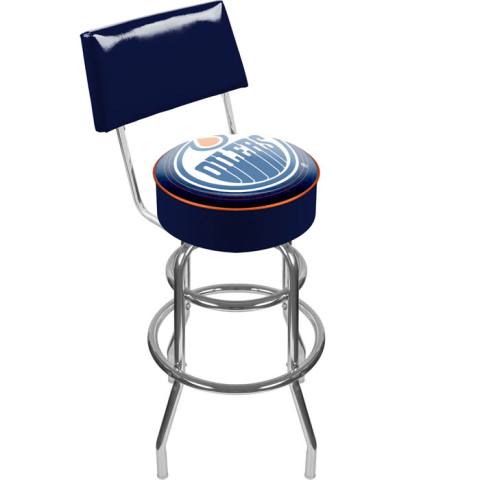 Edmonton Oilers Bar Stool with Back