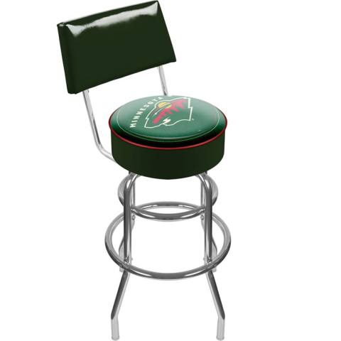 Minnesota Wild Bar Stool with Back