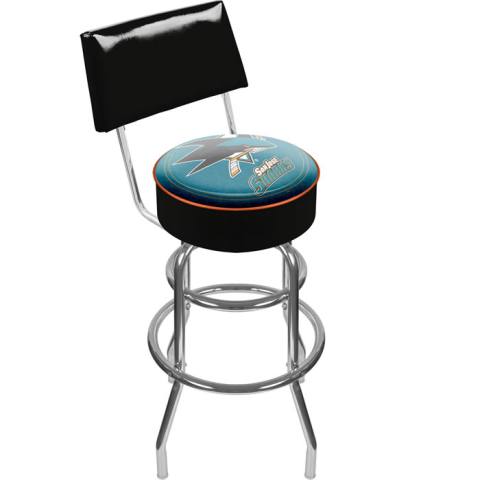 San Jose Sharks Bar Stool with Back